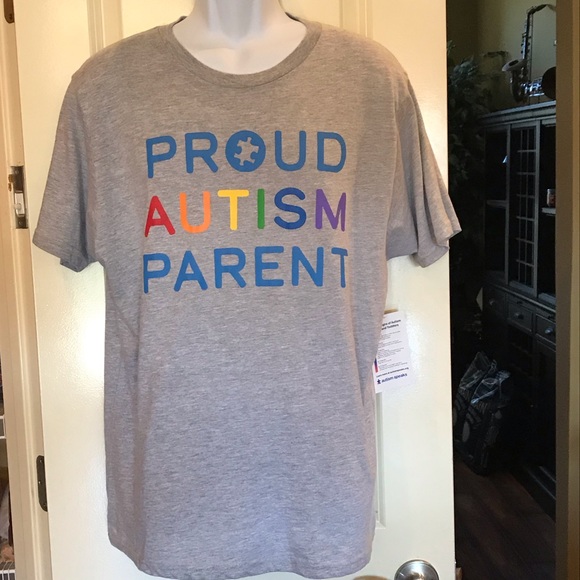 Gray short sleeve Autism T-shirt.   NWT  SIZE Large. UNISEX - Picture 1 of 8